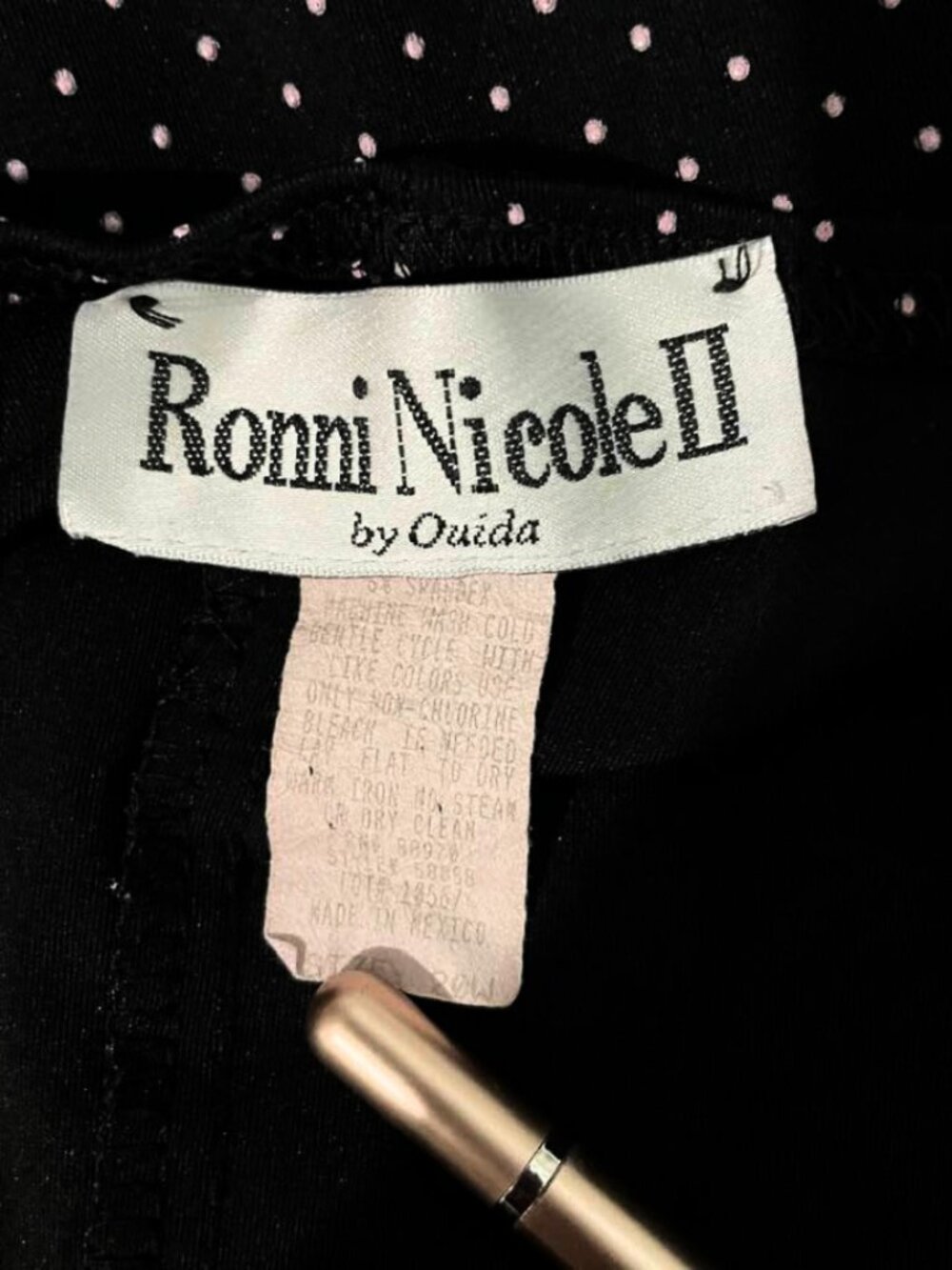 Ronni Nicole II by Ouida Black Polka Dot Sleeveless Maxi Dress Plus Size 20W - Picture 6 of 8